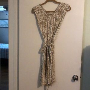 Loft Summer Sleeveless Animal Print Dress